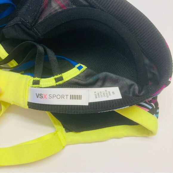 Victoria's‎ Secret VSX Angel Sport Bra Size 32B Colorful Strappy Memory Fit NEW - Picture 9 of 11